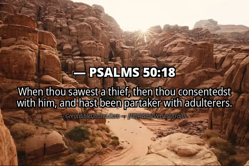 PSALMS 50:18 Verse Image