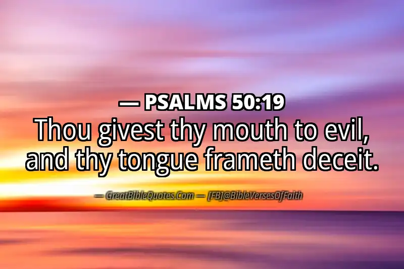 PSALMS 50:19 Verse Image