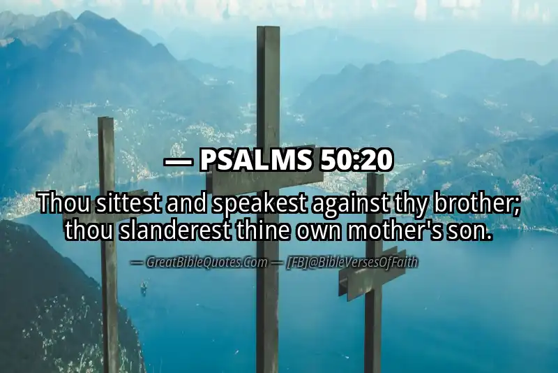 PSALMS 50:20 Verse