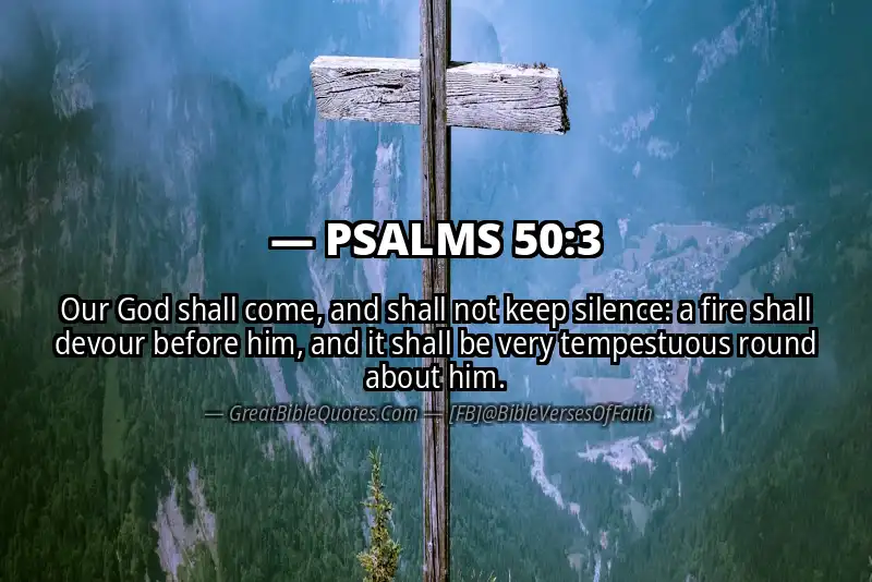 PSALMS 50:3 Verse Image