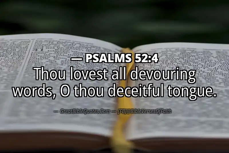 PSALMS 52:4 Verse Image