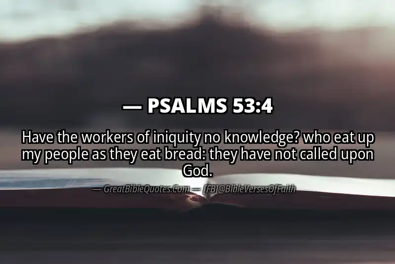 PSALMS 53:4 Verse