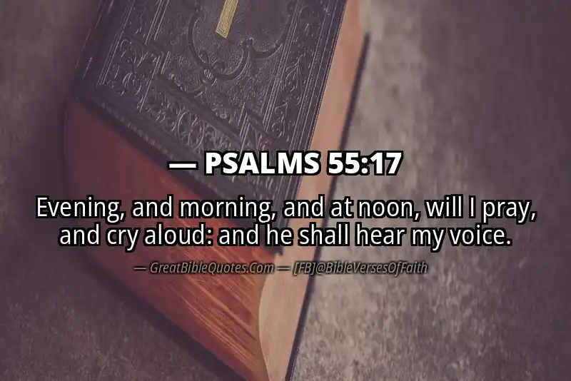 Image for PSALMS 55:17 Bible verse