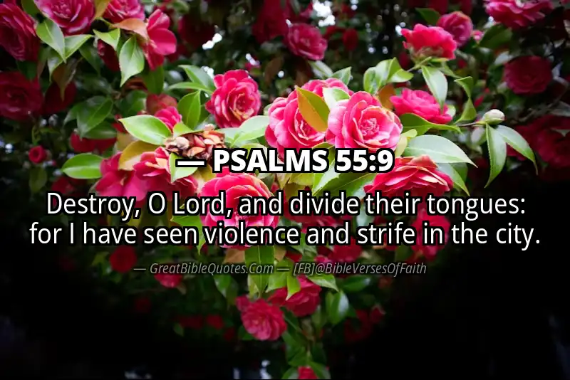 PSALMS 55:9 Verse Image