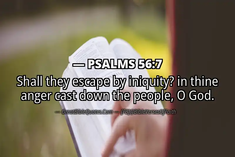 PSALMS 56:7 Verse Image