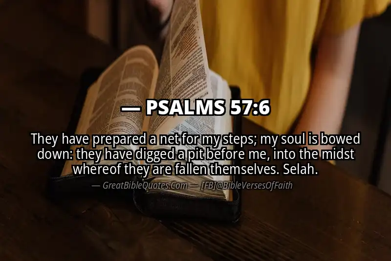 PSALMS 57:6 Verse Image
