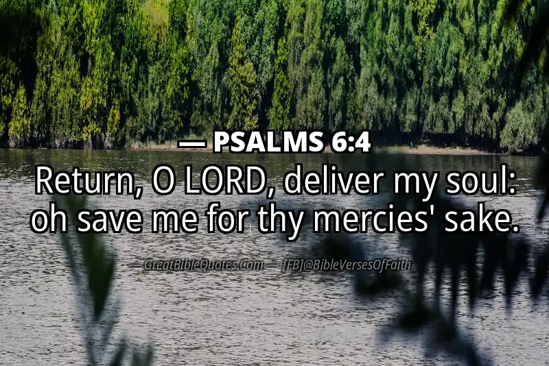 Bible verse: PSALMS 6:4 Image