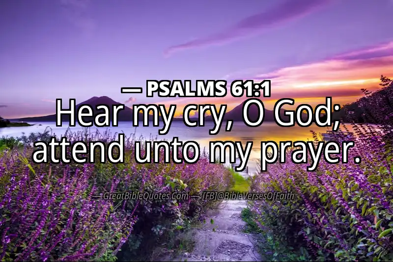 PSALMS 61:1 Verse Image