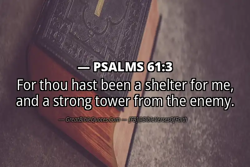 PSALMS 61:3 Verse Image