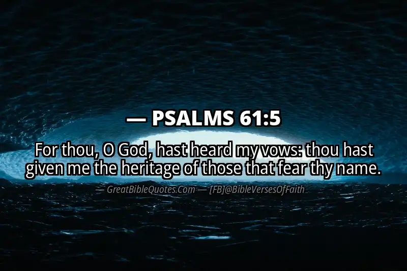 PSALMS 61:5 Verse