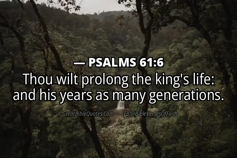 PSALMS 61:6 Verse