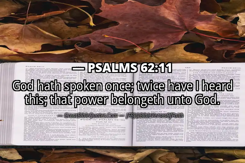 PSALMS 62:11 Verse