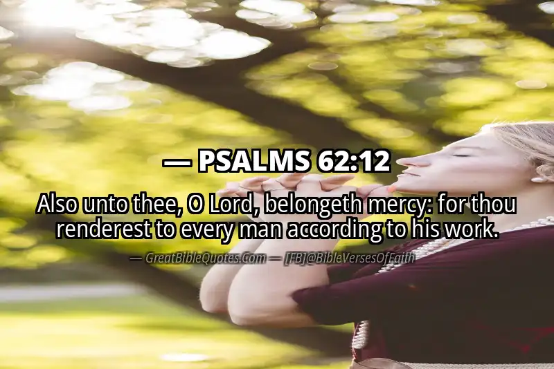 PSALMS 62:12 Verse