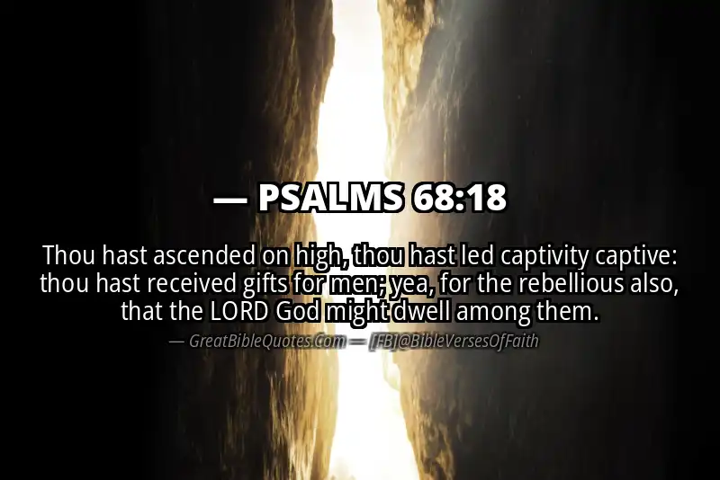 PSALMS 68:18 Verse Image