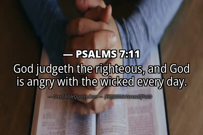 Bible verse: PSALMS 7:11 Image