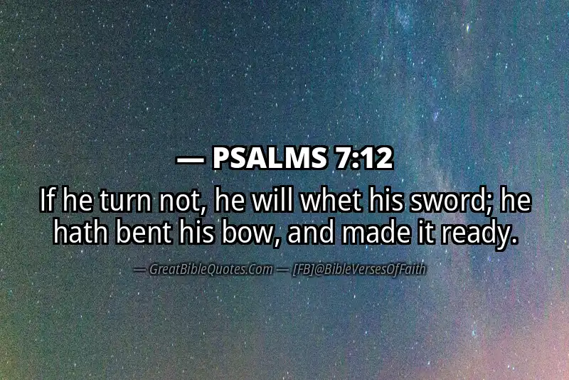 Bible verse: PSALMS 7:12 Image