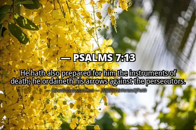 Bible verse: PSALMS 7:13 Image