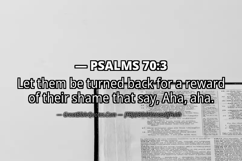 PSALMS 70:3 Verse