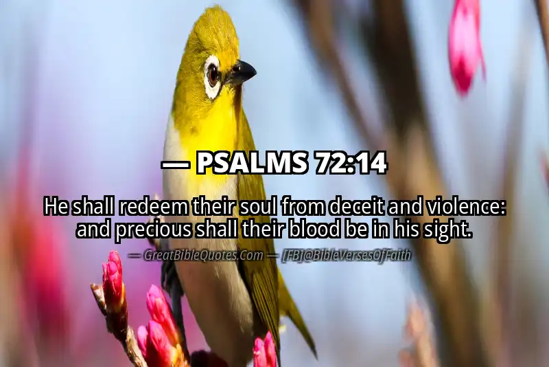 PSALMS 72:14 Verse