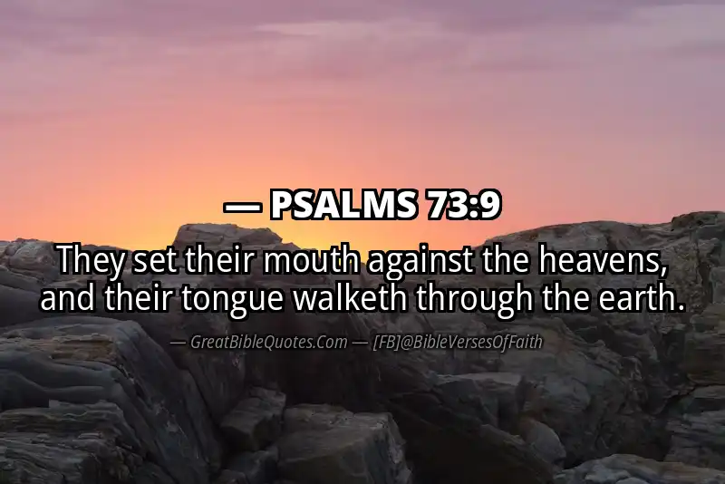 PSALMS 73:9 Verse