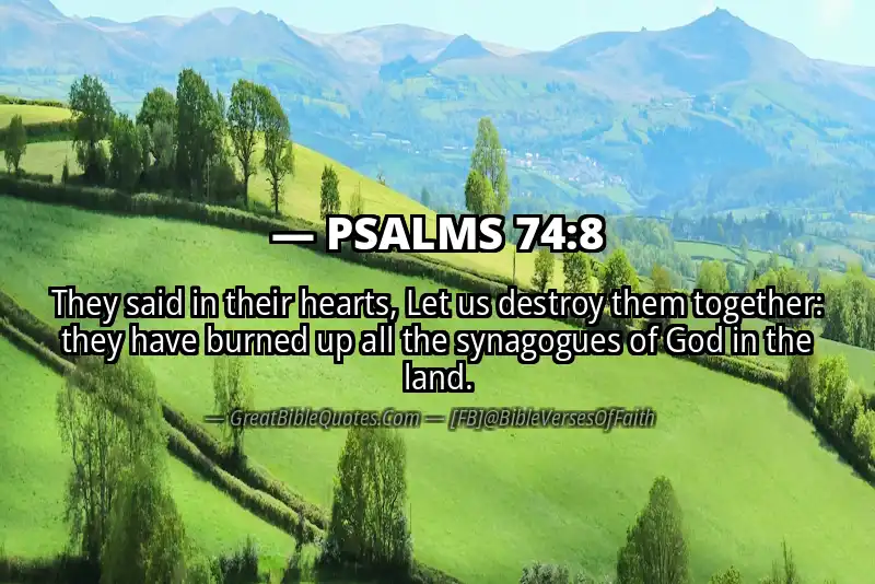 PSALMS 74:8 Verse Image