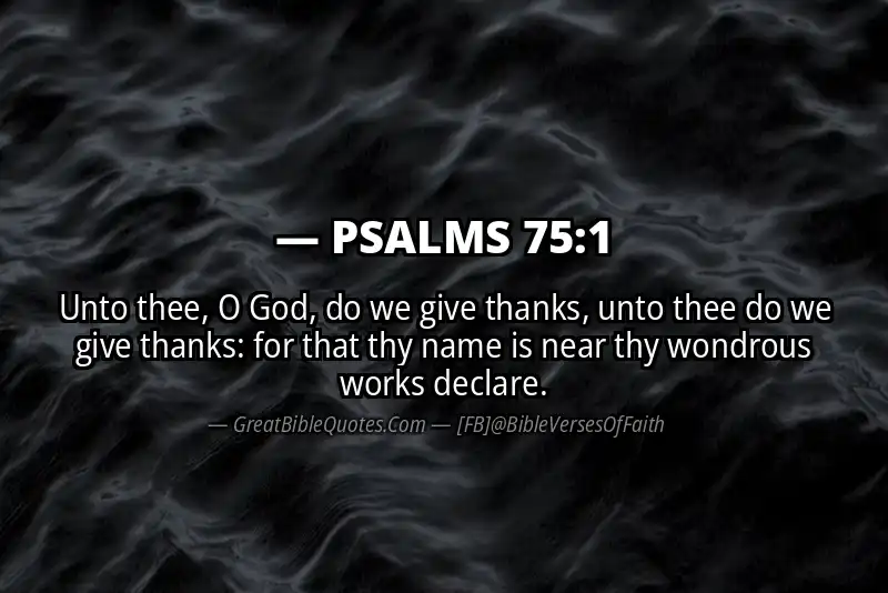 PSALMS 75:1 Verse