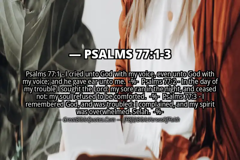 Image for PSALMS 77:1-3 Bible verse