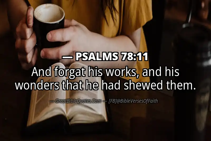 PSALMS 78:11 Verse