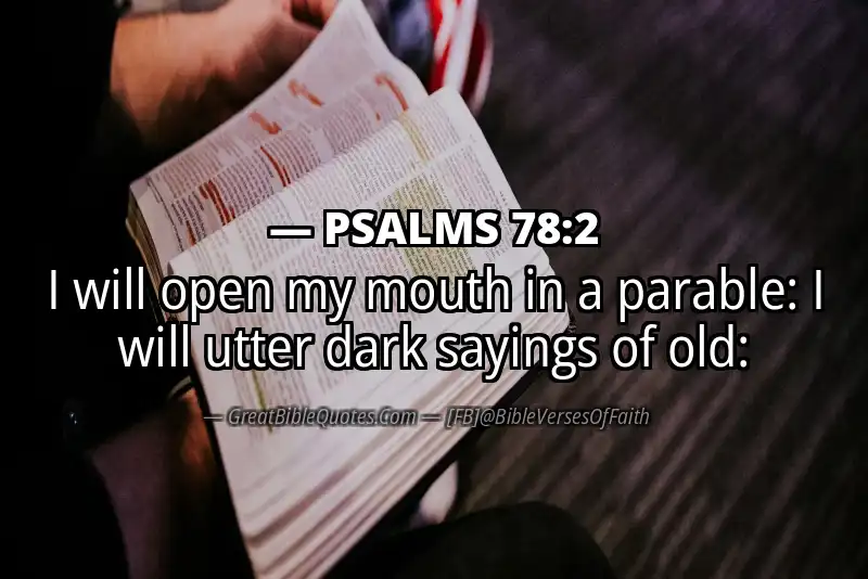 PSALMS 78:2 Verse