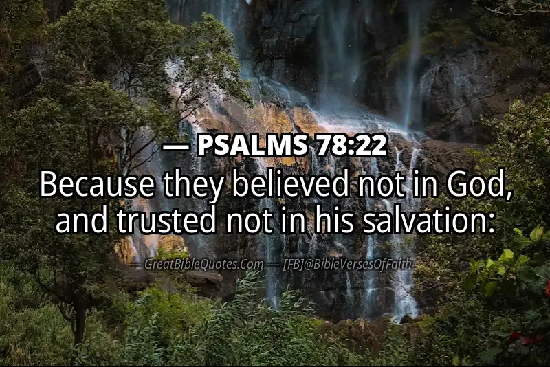 PSALMS 78:22 Verse