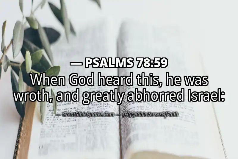PSALMS 78:59 Verse