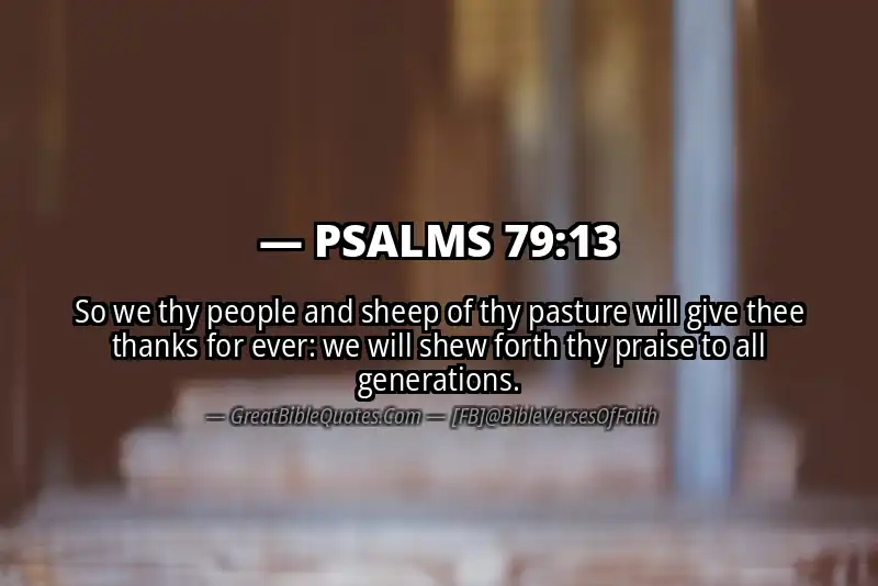 PSALMS 79:13 Verse Image