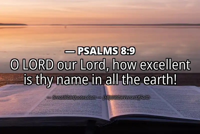 Bible verse: PSALMS 8:9 Image