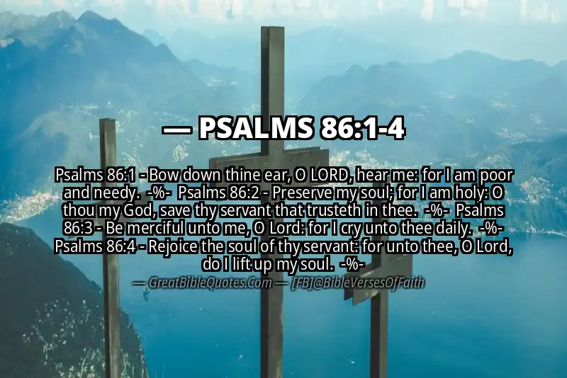 Image for PSALMS 86:1-4 Bible verse