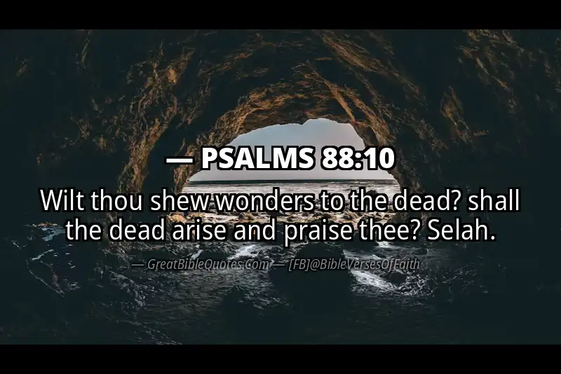 PSALMS 88:10 Verse Image