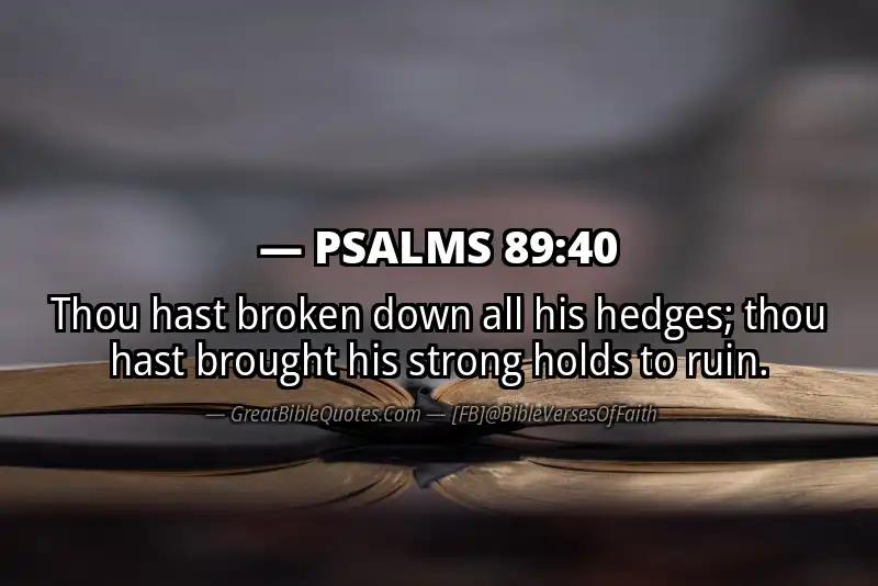PSALMS 89:40 Verse