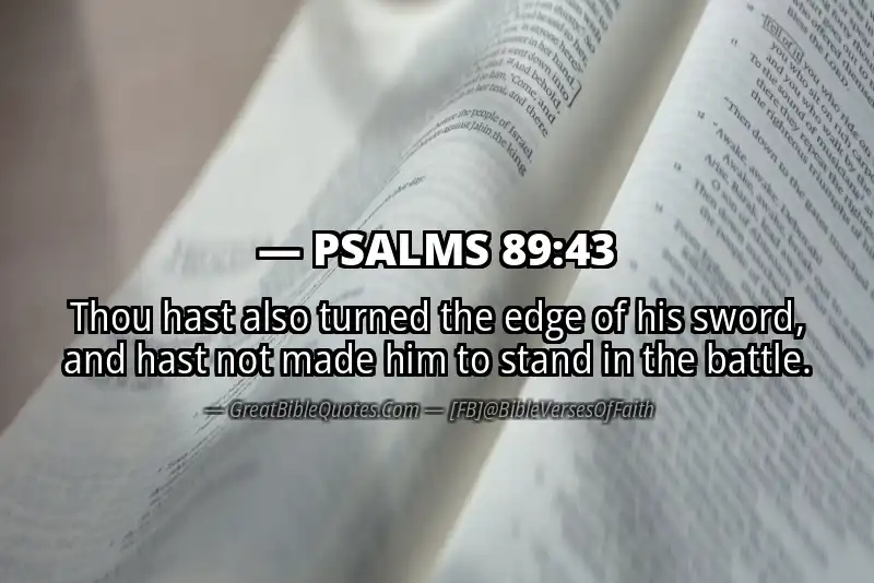 PSALMS 89:43 Verse