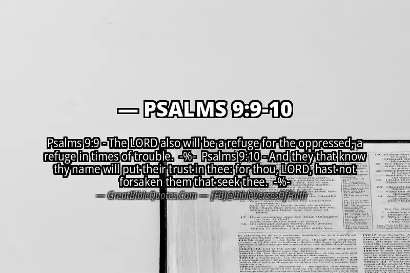 Image for PSALMS 9:9-10 Bible verse