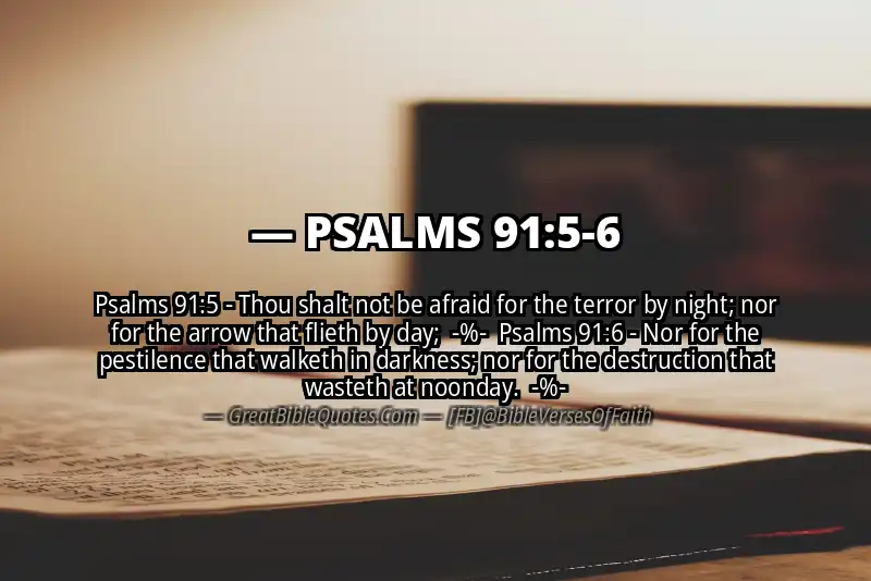 Image for PSALMS 91:5-6 Bible verse