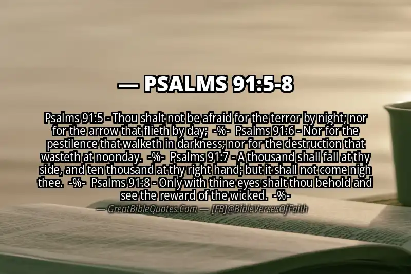 Image for PSALMS 91:5-8 Bible verse