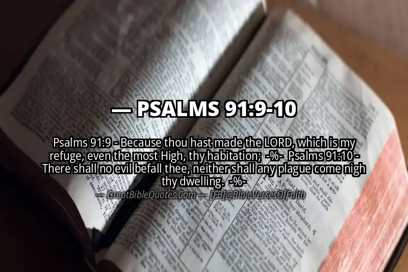 Image for PSALMS 91:9-10 Bible verse