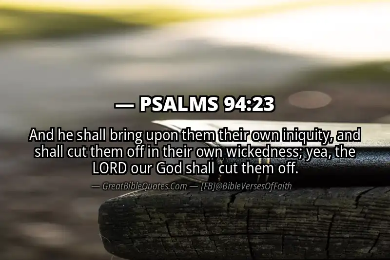 PSALMS 94:23 Verse