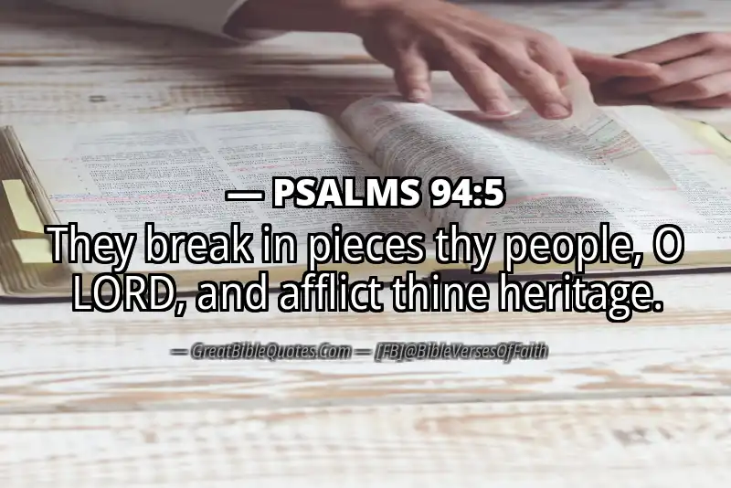 PSALMS 94:5 Verse