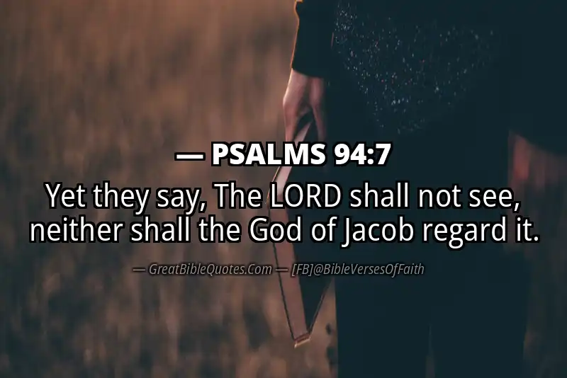 PSALMS 94:7 Verse
