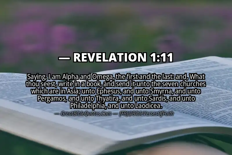 Bible verse: REVELATION 1:11 Image