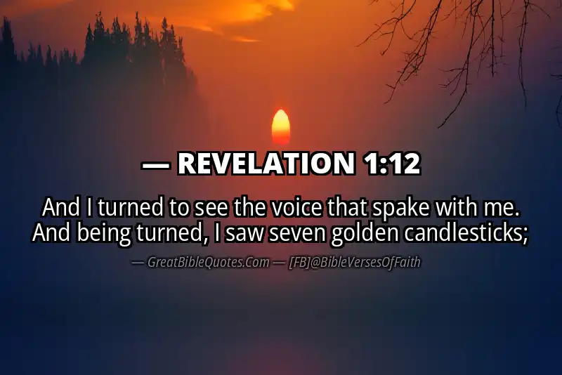 Bible verse: REVELATION 1:12 Image