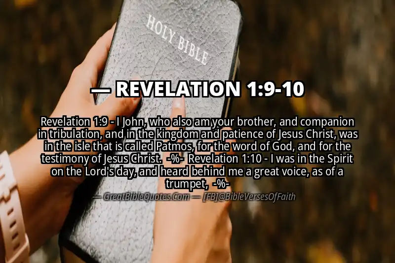 Image for REVELATION 1:9-10 Bible verse