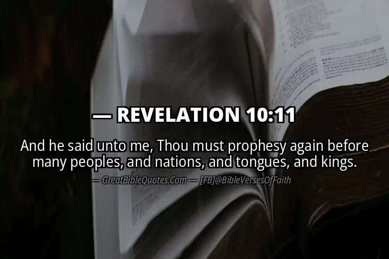 Bible verse: REVELATION 10:11 Image