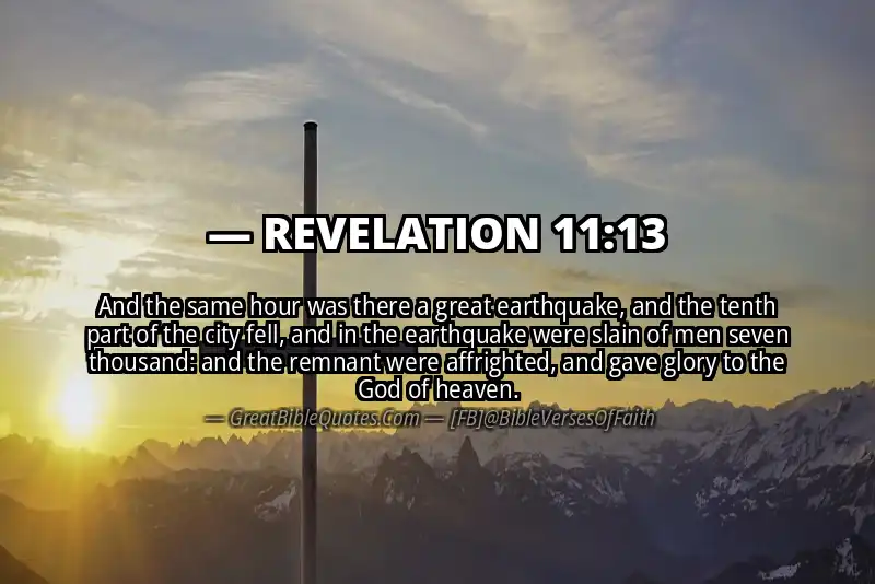 Bible verse: REVELATION 11:13 Image