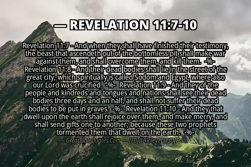 Image for REVELATION 11:7-10 Bible verse
